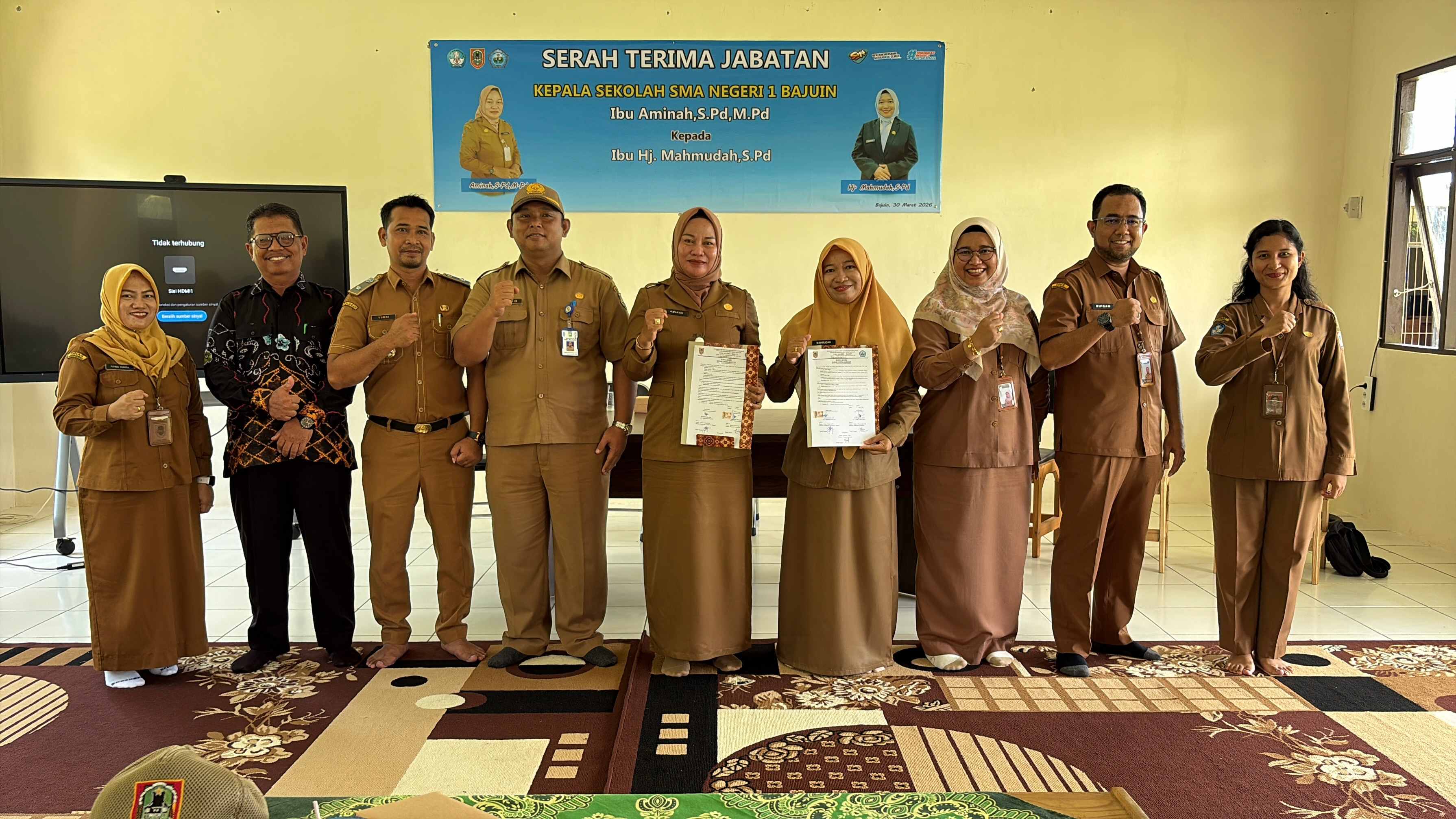 Serah Terima Jabatan Kepala Sekolah
